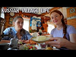 One Day in the life of a Russian Village in Vologda region | Cooking in a traditional stove