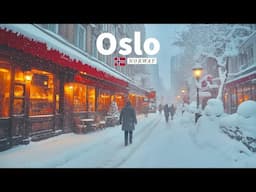 Oslo Norway - Freezing Cold 4K HDR Walking Tour