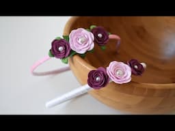 Нежный ободок. Очень маленькие розы из фоамирана. МК. /  Foam Mini Rose. DIY