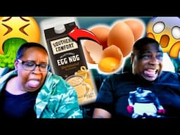 Putting RAW EGGS In HER EGG NOG PRANK🤮*SHE THREW UP*