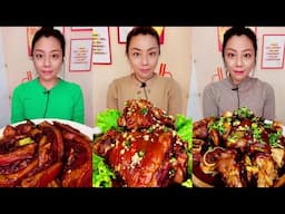 Delicious Chinese Braised Pork Belly Mukbang | Taste Adventure: Pork Elbow Mukbang Delight