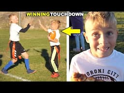 HE SCORED THE GAME WINNING TOUCHDOWN AT FOOTBALL GAME! 🏈