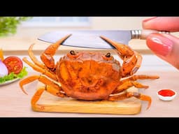 So Tasty Miniature Crab with Cajun Sauce Recipe in Mini Kitchen 🦀 ASMR Cooking Video by Mini Yummy