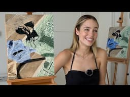 august vlog, my first oil painting