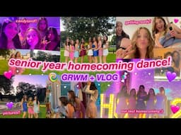 SENIOR YEAR HOMECOMING DANCE VLOG!! // grwm, pictures, dancing, & fun!! *our last hoco*