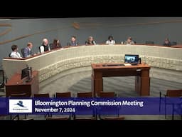 November 7, 2024 Bloomington Planning Commission Meeting