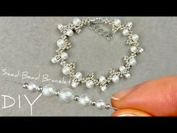 Simple Beaded Bracelet Design with Beads: Easy Beaded Bracelet Making Tutorial