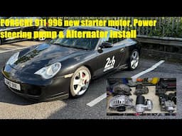 Porsche 911 996 -Triple bypass surgery-Alternator, starter motor and power steering pump replacement