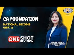 National Income Unit 2 | CA Foundation Economics Jan’25 | One Shot by Roopa Trivedi, PACE, Indore