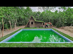 Building the most creatively designed grass roof and swimming pool