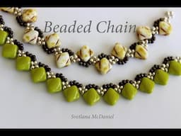 Beaded Chains Silky Beads Цепочки из 6x6mm камней