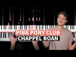 Pink Pony Club - Chappel Roan - PIANO TUTORIAL (accompaniment with chords)