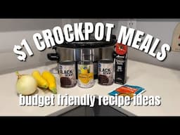 $1 CROCKPOT MEALS Budget Friendly Healthy Crockpot Recipe Ideas