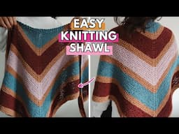 How To Knit an Easy Triangle Shawl - Beginner-Friendly Pattern