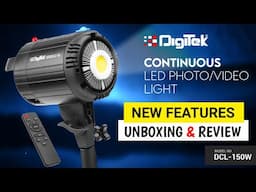 Digitek dcl -150W Continuous LED Photo/Video Light  Unboxing & Review / digitek dcl 150w combo