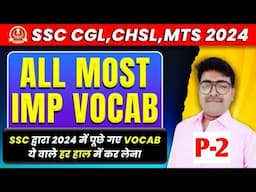 Vocab asked in SSC exams 2024  | One word substitution asked in ssc exams in 2024 | IMP OWS 2024