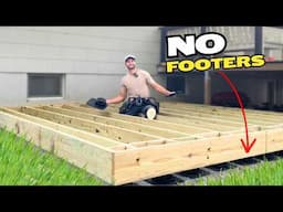 Easiest Deck That You Can Build by Yourself (No Permits, No Railing, & No Nonsense) - One Weekend