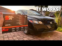 8th Gen Si K&N Drop In Filter Install and Ripping VTEC