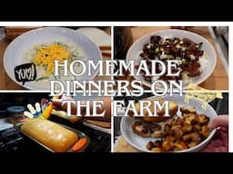 Scratch Made Dinners On The Farm | What We Eat In a Week |  #threeriverspantrychallenge