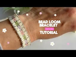 bead loom bracelet tutorial, how to make bead loom bracelet, flower bracelet tutorial