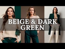 Elevate Your Wardrobe with Beige & Dark Green: A Perfect Color Combo Ideas | Fashion Trends 2025