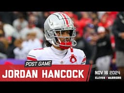 Jordan Hancock talks about Ohio State's defensive effort in win against Northwestern