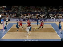 Volleyball Italy Simone Giannelli setting Italy - Poland 2024 Paris Olympics