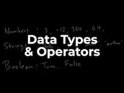 Data Types and Operators in Python