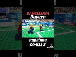 #Raphinha goal 1' .. #Barcelona vs #Bayern 3-1 (half-time) .. enjoy goal in #lego #ChampionsLeague