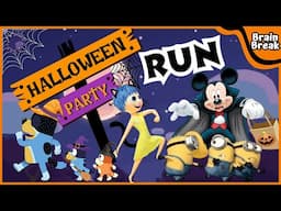 Halloween Chase Party | Brain Break | Brain Breaks for kids| Kids exercise | Bluey Run | Chase