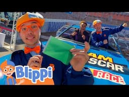 Blippi Explores Race Cars at the Motorway Speedway! 🏎️🏁 | Vehicles for Kids | Educational Videos