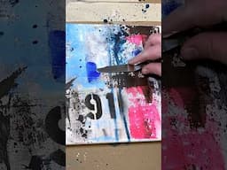 Abstract grunge acrylic painting demo. #abstractarttutorialforbeginners #artwork