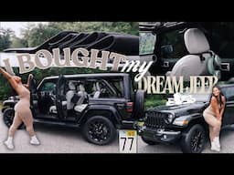 I BOUGHT MY DREAM CAR ! MANIFESTED MY JEEP WRANGLER | AMAZON CAR ESSENTIALS HAUL + CAR TOUR |  2024