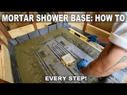 How To Install Shower Mortar Bed, Liner, and Drain. Shower Build A to Z