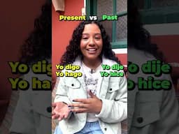 Common Spanish  Verbs in Present and Past Tense 🤔 #spanishforbeginners #spanishgrammar