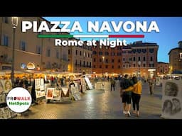 Piazza Navona at Night - Rome, Italy Tour [2024]