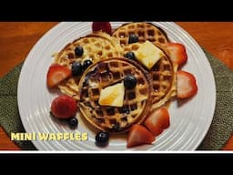 HOW TO COOK JAPANESE MINI WAFFLES WITH STRAWBERRY,BLUE BERIES