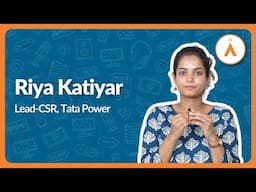 Riya Katiyar Lead-CSR Tata Power | Agastya Campus Creativity Lab