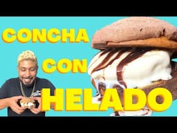 Sandwich de concha y helado