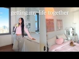 GETTING MY LIFE TOGETHER☁️ | pilates, self-care, cooking korean food w/ my mom, & kitchen renovation