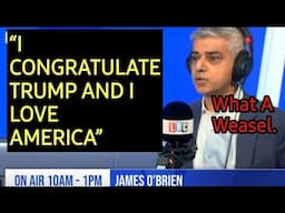 London Mayor Sadiq Khan is Now Sucking Up To Donald Trump - He's Such A Weasel.