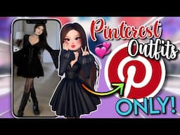 ONLY USING PINTEREST OUTFITS FOR EVERY THEME | Roblox Dress To Impress