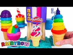 Creating Rainbow Treats with a Play Doh Ice Cream Machine