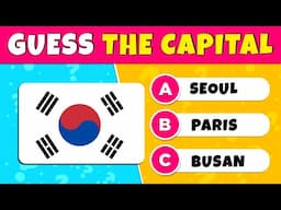 Guess 100 CAPITAL CITIES of the WORLD 🌎 Country Quiz | Quiz Rainbow