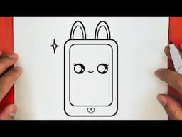 HOW TO DRAW A CUTE MOBILE SIMPLE, STEP BY STEP, DRAW Cute things