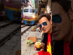 Viral Train street Hanoi #travelvlog #travelshorts #vietnam #shortsfeed #shortsviral #viralreels