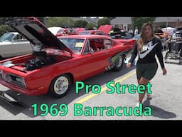 1969 Plymouth Barracuda Pro Street - with Engine start/sound - Hooters Cars Show