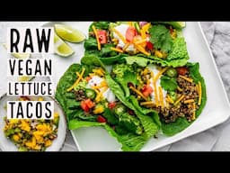 Walnut Chorizo Lettuce Tacos // EASY RAW VEGAN RECIPE