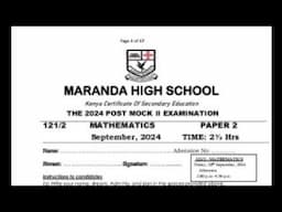 MATHS PAPER 2 SECTION 2, PROBABILITY,SEQUENCES AND SERIES, TAXATION, STATISTICS 2, CALCULUS, THREE D