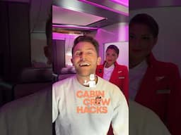 Virgin Atlantic flight attendant's secret hack! #flightattendent #virginatlantic